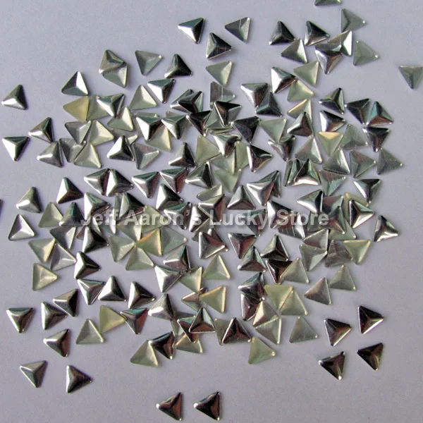 Треугольные diy акриловые 3d металлические украшения для ногтей Стразы заклепки