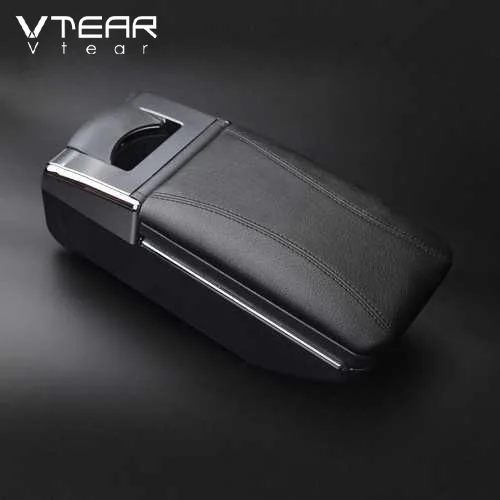

Vtear подлокотник для авто Универсальная деталь для интерьера автомобиля Кожаный Автомобильный Стайлинг центральный контейнер хранение содержимое коробки аксессуары Запчасти