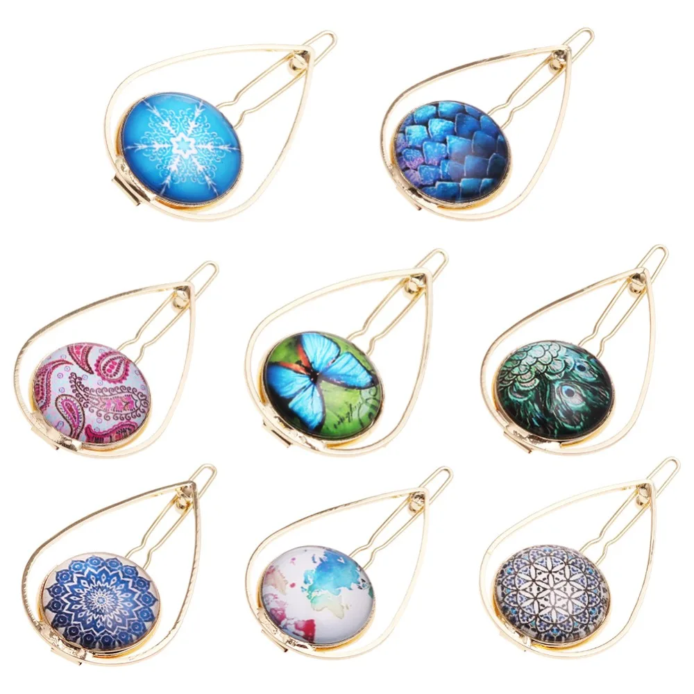 Suteyi Vintage Water Drop Dragon Hair Pins Charms Women Girl Gold Color Metal Clips Jewelry Accessories | Украшения и аксессуары