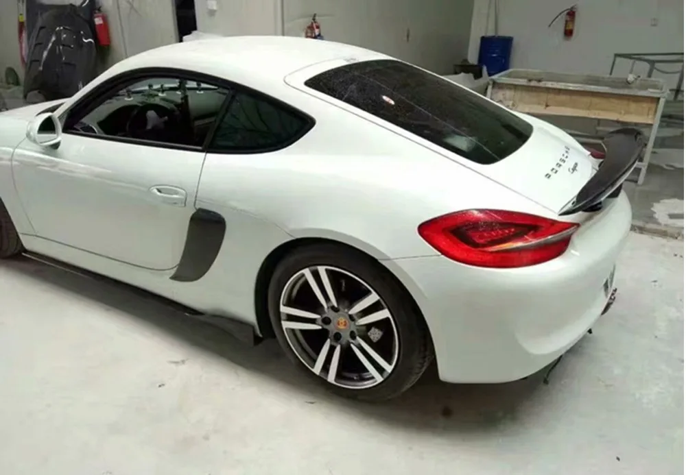Автомобильный Стайлинг Duckbill мини спойлер для заднего багажника Porsche 981 Cayman 2010 2011