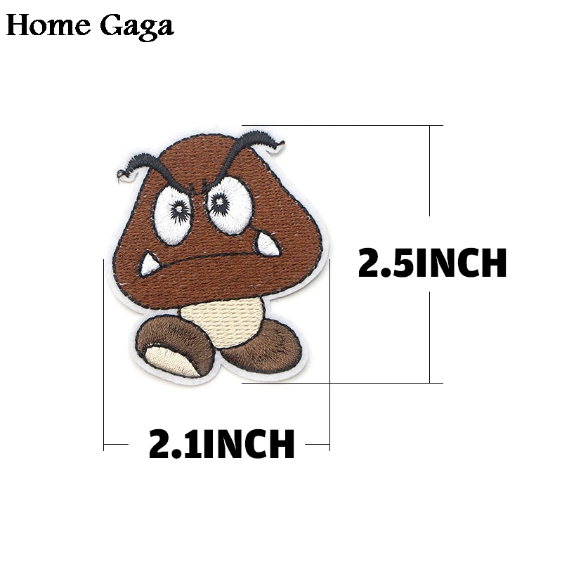 Homegaga Супер Марио Мультяшные нашивки DIY эмблемы с вышивкой Утюг на шитье pour одежда аппликация аксессуары стикер D1829