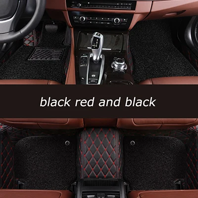 black red and black HeXinYan пользовательские автомобильные коврики для peugeot все модели 4008 RCZ 308 508 408 307 206 3008 2008 207 301 5008 607 авто аксессуары - Название цвета: black red and black