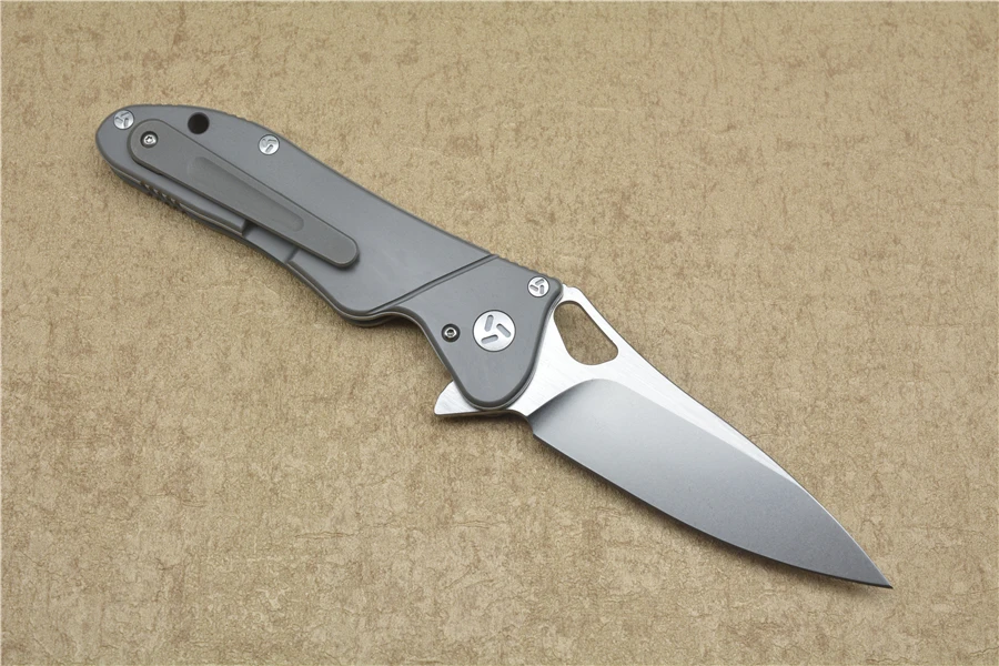 Maker3 дизайн листать складные ножи подшипник S35VN лезвие TC4 titanium ручка на открытом воздухе кемпинга Многоцелевой Охотничий EDC