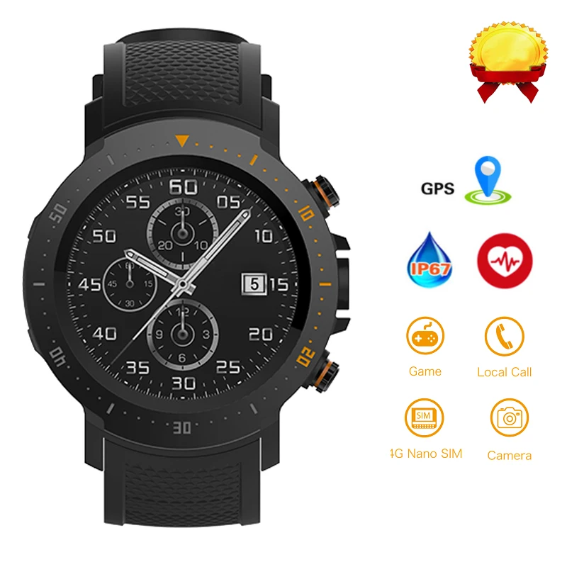 Kinyo мужские Смарт часы Android 4G GPS BDS Nano Sim карта Поддержка видео HD камера музыка игра