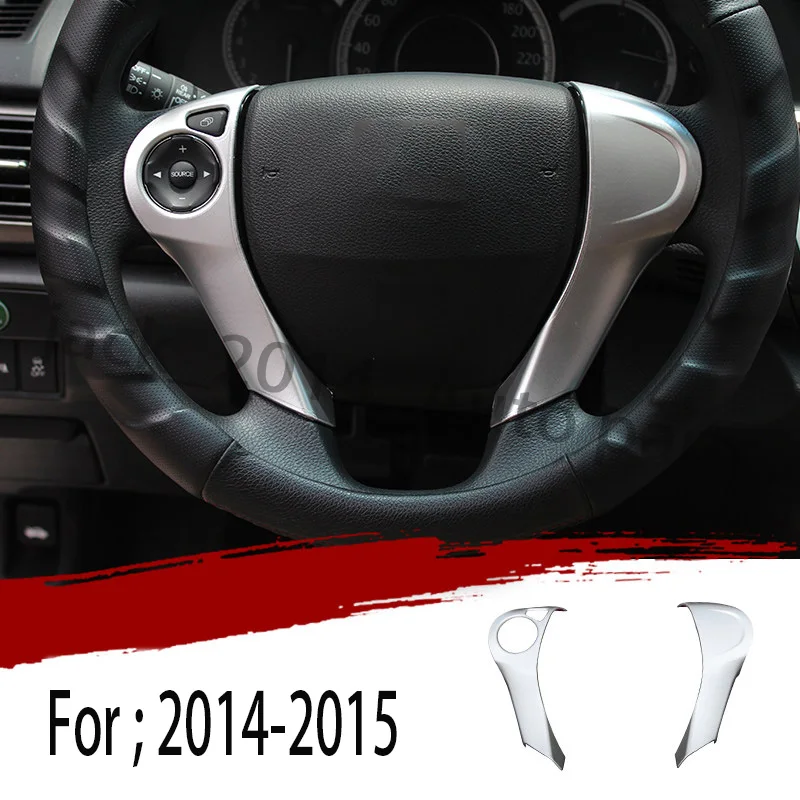 Steering wheel cover ABS Серебряный автомобиль модификация внутреннее окно Лифт панель Крышка отделка центральной полосы управления для Honda Accord 9th - Название цвета: Steering wheel cover