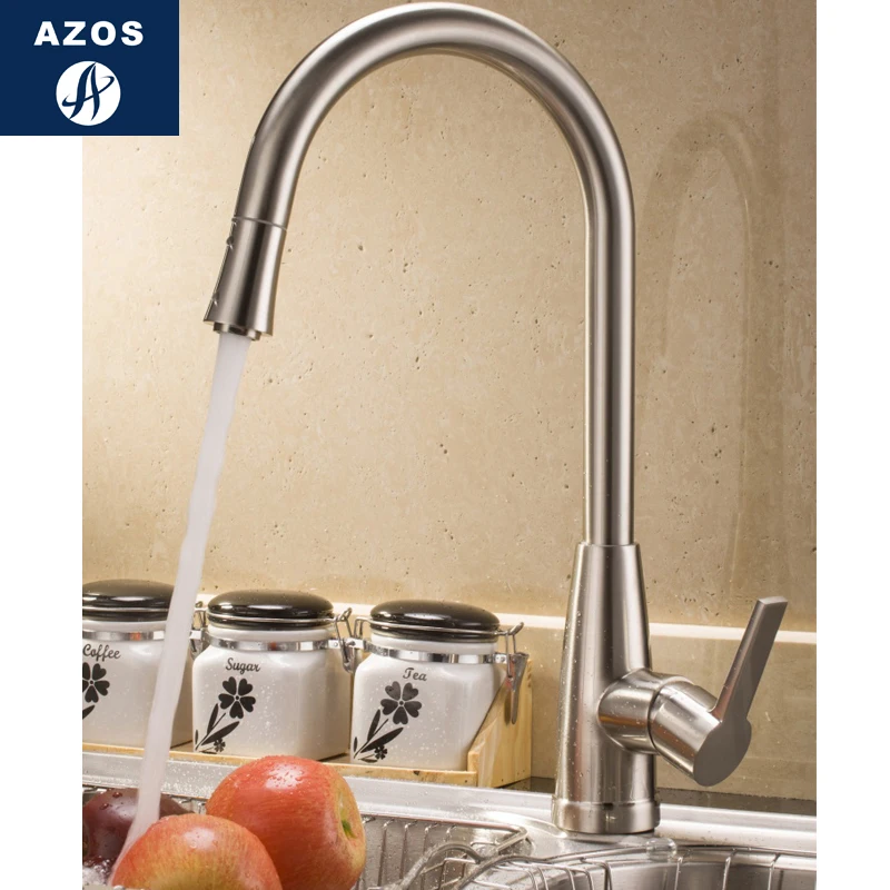 Смесители для кухонной раковины 2 цвета нержавеющая сталь хром полировка серебро