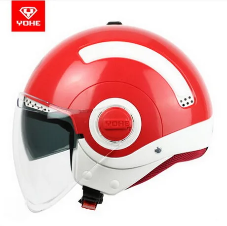 2017 Летний Новый мотоциклетный шлем YOHE модный мини с двойными линзами шлемы из АБС