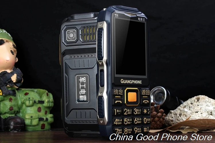 D8200 аналоговый ТВ прочный мобильный телефон сенсорный экран большая клавиатура громкий голос 16800 мАч двойной фонарик Две сим-карты мобильный телефон банк питания