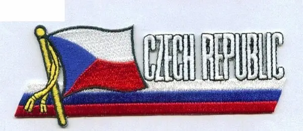 

Czech Republic Flag Patch Label Maker Clothing Tags Cotton Labels for Clothing Twill with Iron On Backing Customized MOQ50pcs