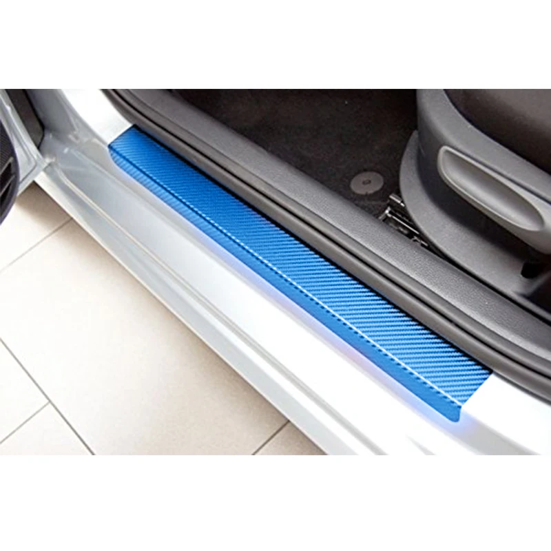 

For VW for Volkswagen Touran 2004 To 2013 Car Door Sill Scuff Carbon Fiber Vinyl Protect Stickers 4pcs Car Styling