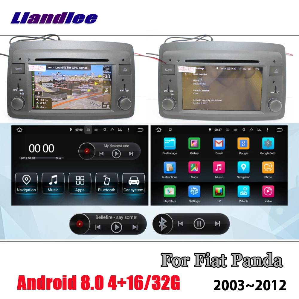 Liandlee 6,2 дюймов Android 8,0 для Fiat Panda 2003~ 2012 стерео видео Wifi dvd-плеер Carplay карта gps Navi навигация Мультимедиа