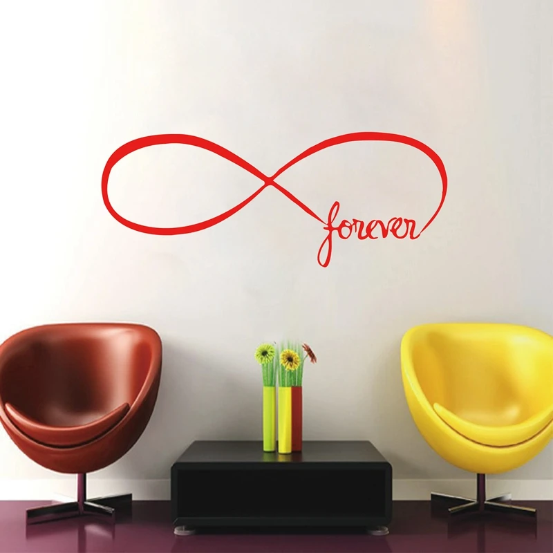 Infinity Symbol Наклейка на стену для спальни навсегда Декор домашний декор настенные