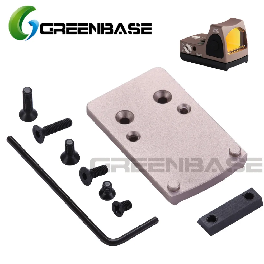 Greenbase RMR базовое Крепление подходит RMR Red Dot Sight для реального огня калибр подходит для Glock 17 19 22 пистолета Замена пластины адаптера
