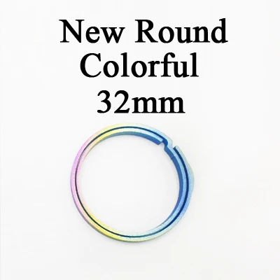 Round32mmColor TiTo титановый сплав EDC брелок Открытый Портативный Брелок Круг octangle инструменты для кемпинга диаметр 18 или 22 мм - Цвет: Round32mmColor