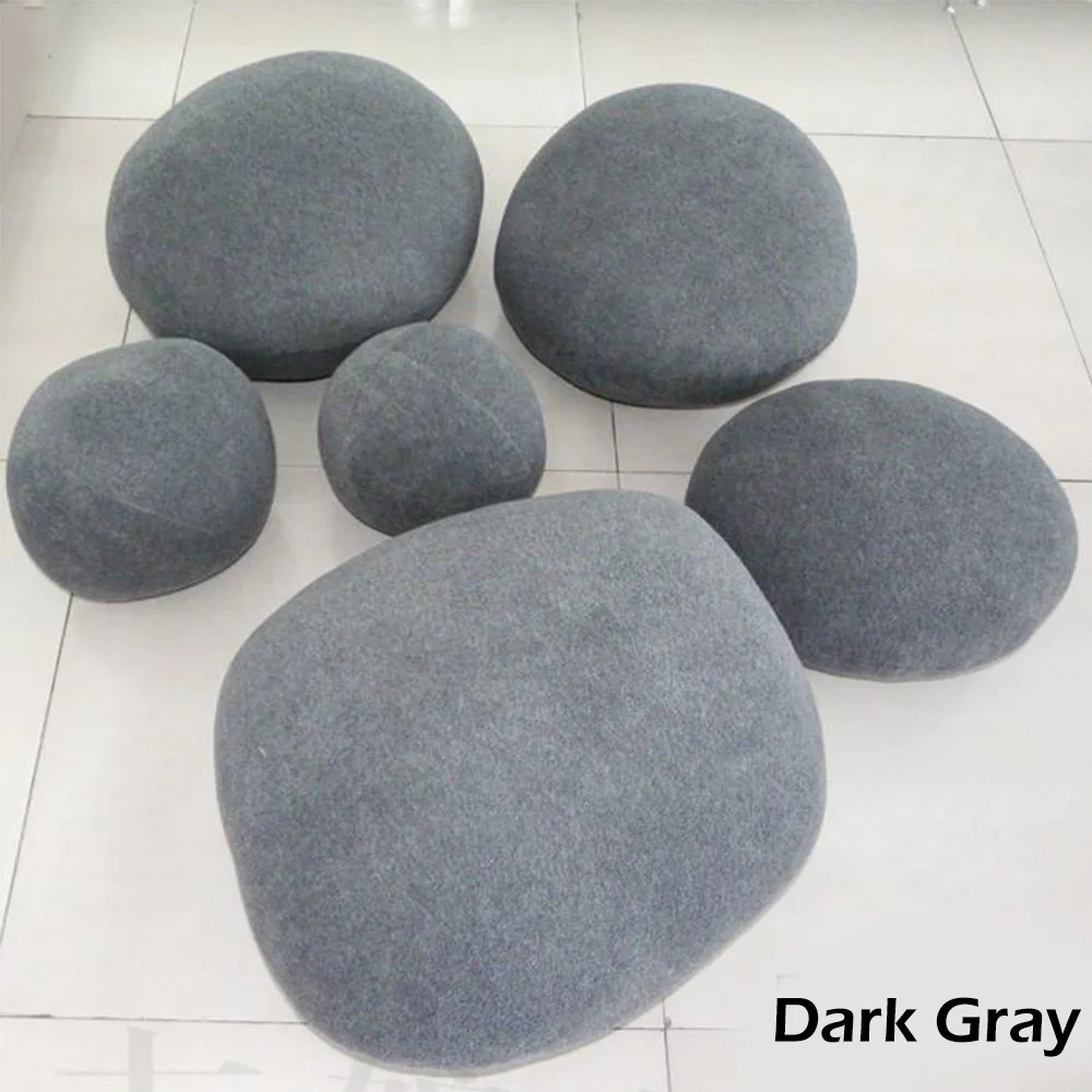 Dark Gray 3D Искусственные огромные камни в форме большой рок Пледы Подушки Плюшевые игрушки для детей креативное украшение дома Ленивые Подушки D20 - Color: Dark Gray