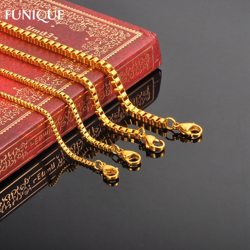 FUNIQUE ожерелье мужское ювелирное изделие золотой цвет нержавеющая сталь цепочка