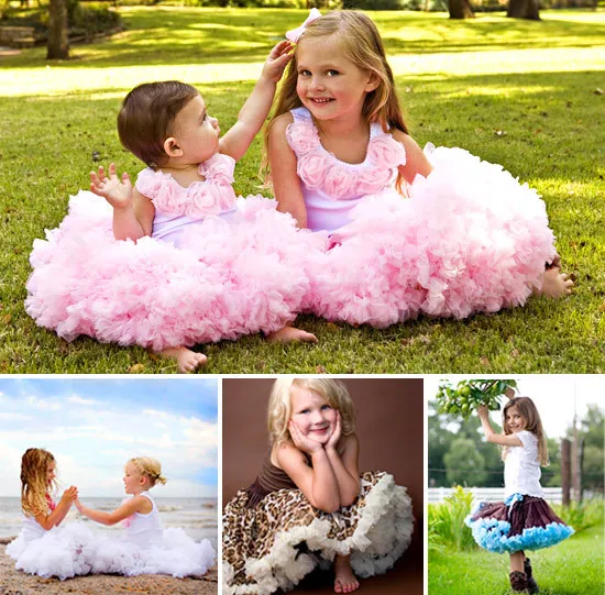 Шифоновые пушистые юбки-пачки для маленьких девочек Юбки принцессы летняя