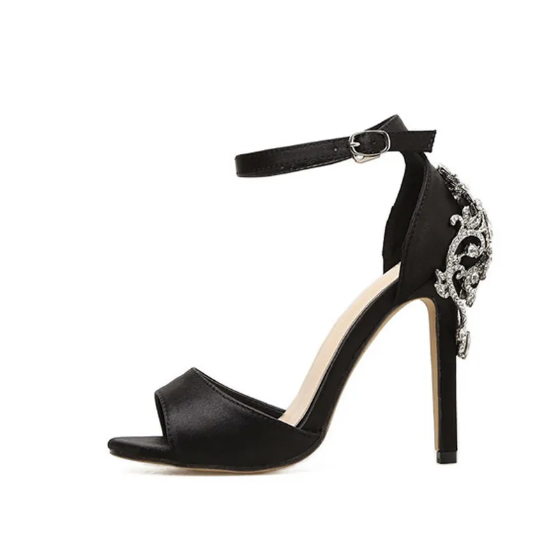 SAGACE/летние модные роскошные женские босоножки на высоком каблуке со стразами