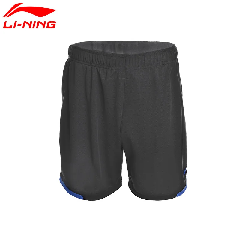 Мужские шорты Li Ning для бадминтона спортивные из 100% полиэстера тонкие дышащие с
