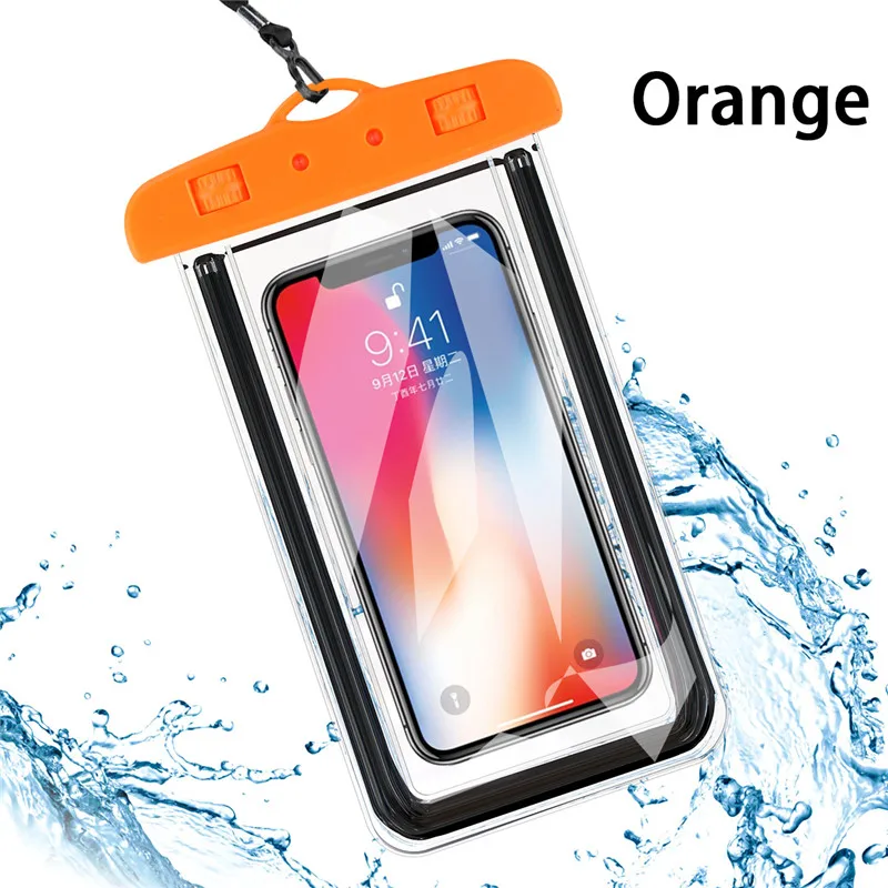 Orange USLION Универсальный Водонепроницаемый Чехол для iPhone 11 Pro Max XS MAX X XR 8 7 6 Plus Чехол Пакет сумка Чехлы для samsung huawei Xiaomi - Цвет: Orange
