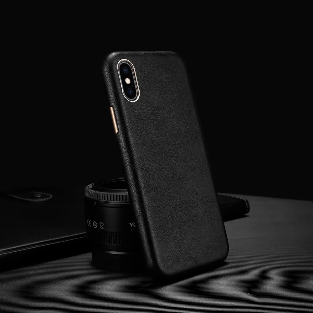 Роскошный деловой чехол из натуральной кожи для телефона iPhone 7 8 Plus X XS Max XR 11 12 Pro с