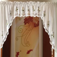 tanmeluo rustic kitchen curtains floral styles short cafe curtains for kitchen door curtain embroidered voile window curtains