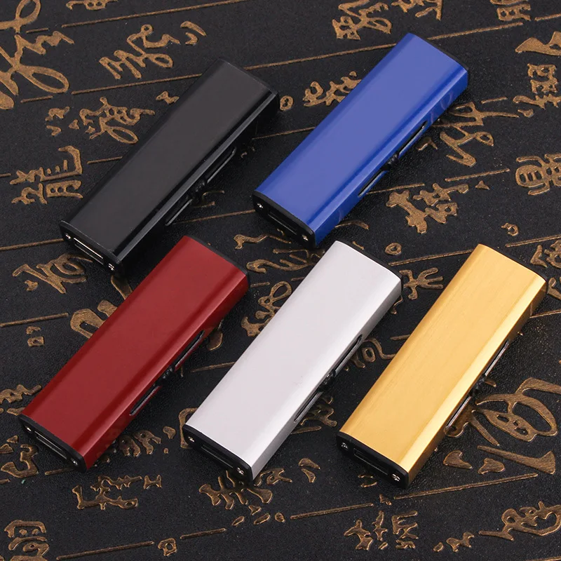 USB Электронная сигарета зажигалка Беспламенное ветрозащитное металлическое фонарь Зажигалка плазменная дуговая Зажигалка курительные инструменты Гаджеты для мужчин