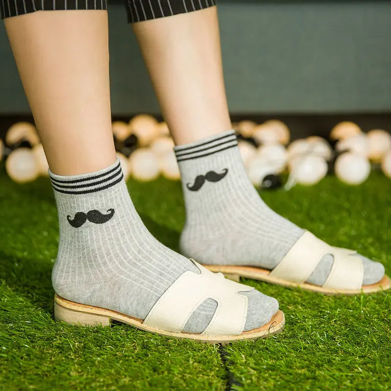 Женские короткие носки в полоску Kawaii корейские длинные стиле хип-хоп с