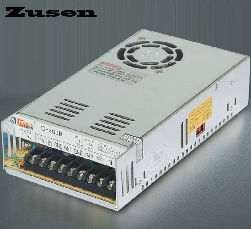 Zusen D300W A двойной переключатель питания регулируемый выход 300 Вт 110 В/В переменного