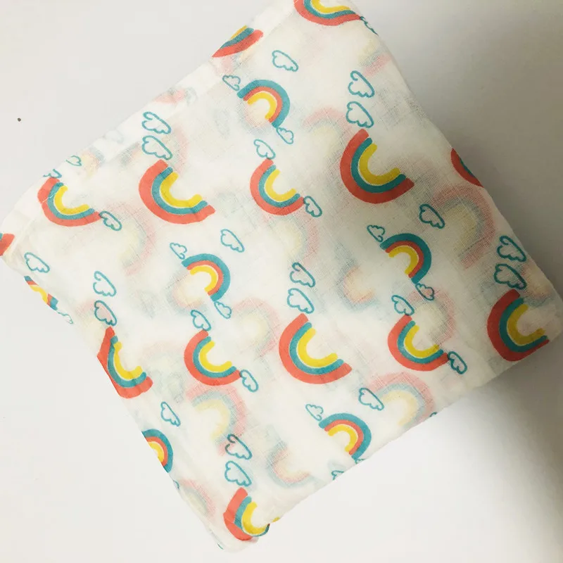 cm rainbow Новое Детское одеяло, хлопковое детское муслиновое Пеленальное Одеяло, качественное, лучшее, чем Aden Anais, детское банное полотенце, Хлопковое одеяло, детская накидка - Цвет: cm rainbow