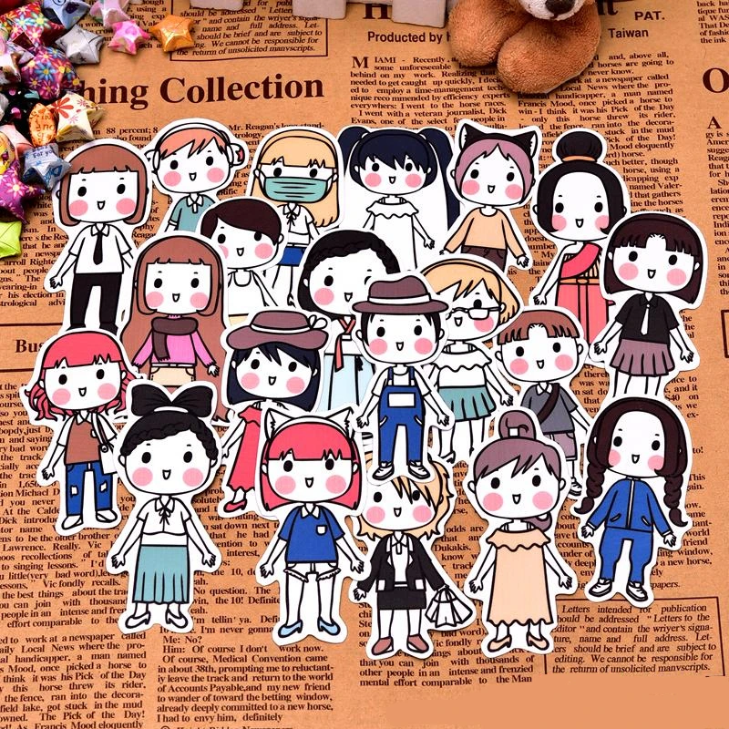25pcs style 5 25 шт. kawaii милые самодельные наклейки для девочек и мальчиков для скрапбукинга/декоративные/для ноутбука, наклейки на холодильник, скейтборд - Цвет: 25pcs style 5