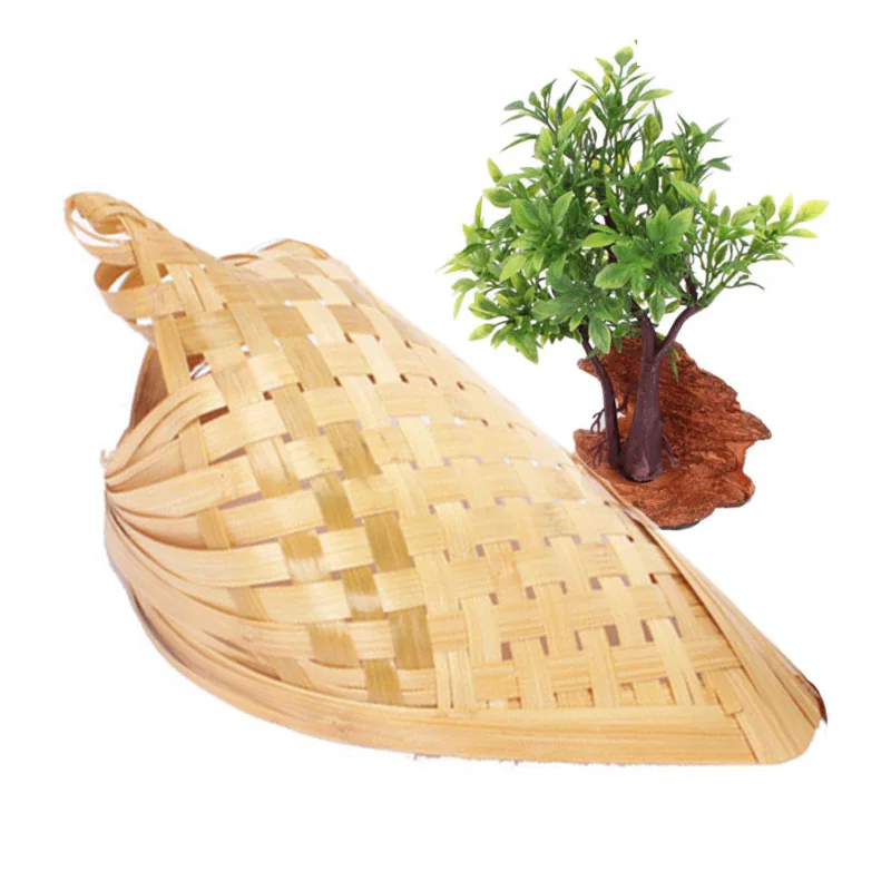 Woven Bamboo Basket Snack Plate Sushi Tray French Fries Handmade Creative Dessert Conch Hotel Tableware Food 2pcs | Дом и сад