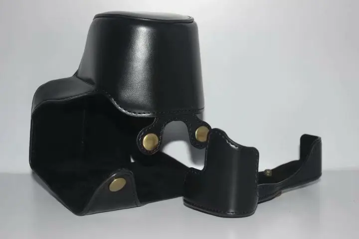 Черный/коричневый/кофе сумка для цифровой камеры чехол кожаный Canon EF M5 M50 с