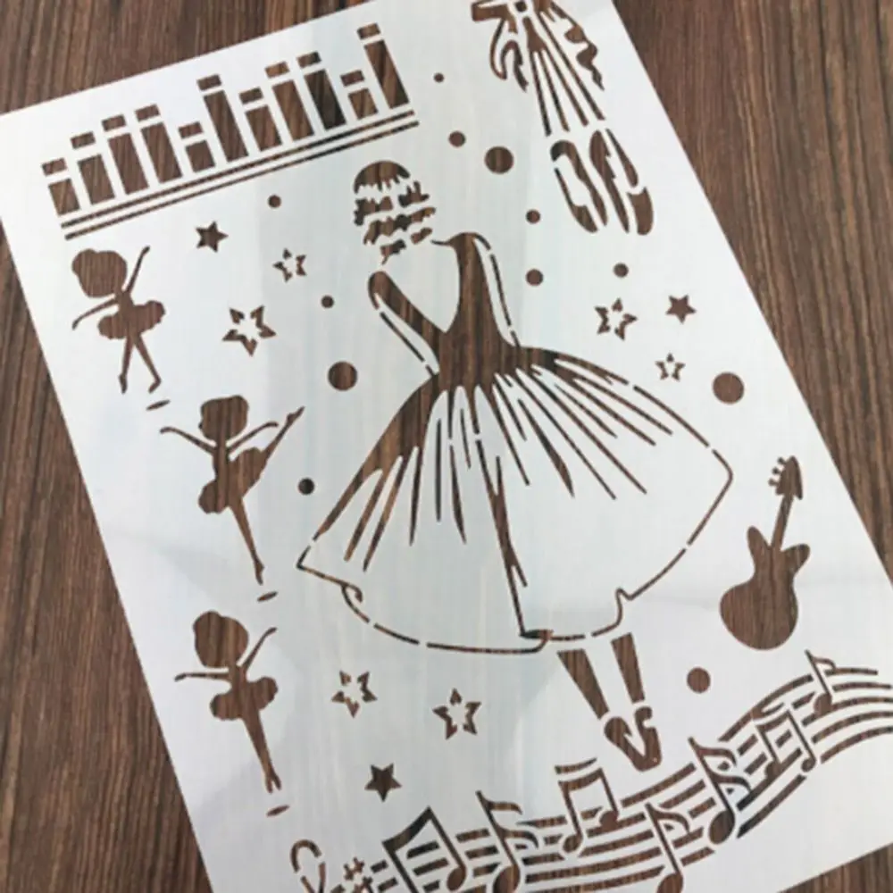 1 шт. музыкальный балетные костюмы для девочек в форме многоразовые трафареты