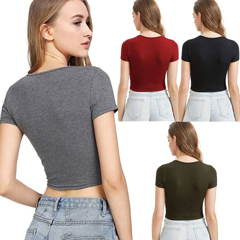 

Funny Cool Boss Letter Printed Women T-shirt Short Sleeve Short Type Tops Summer Ladies Sexy Crop Top Sport T-Shirt Clothes