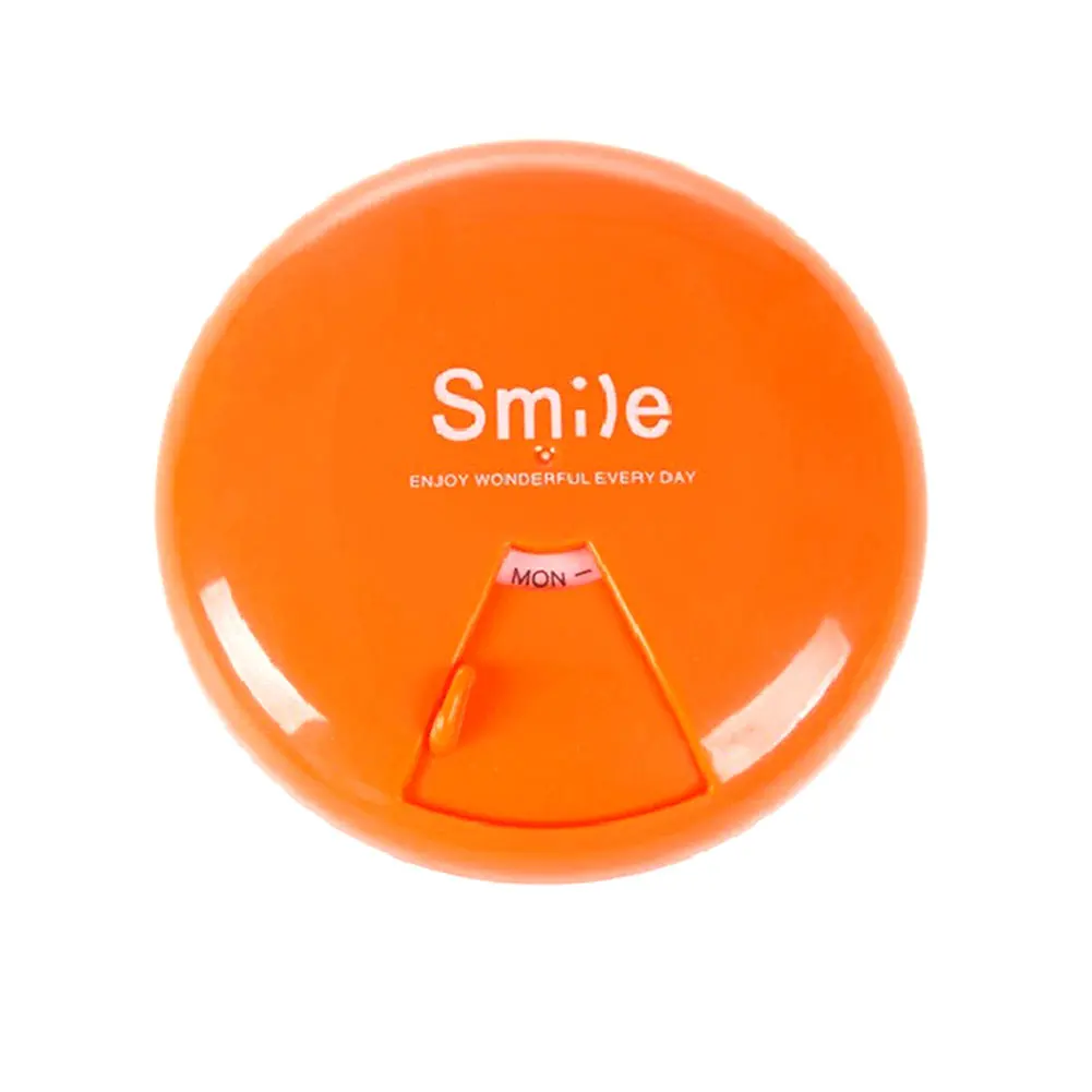 Портативный Дорожный Чехол для таблеток 9 см еженедельный вращающийся