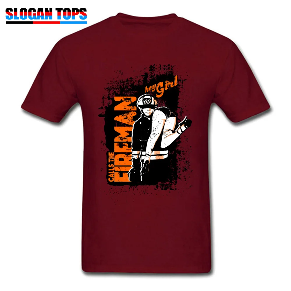 Забавная Мужская футболка с надписью День благодарения пожарного круглым