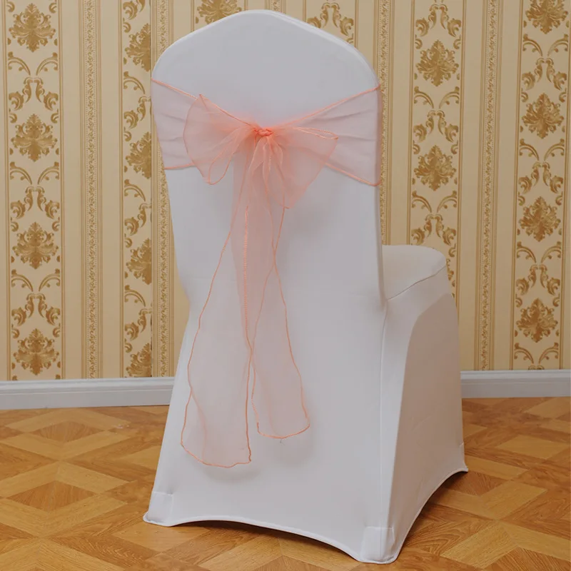 Горячая Распродажа органза свадебное кресло с поясом и бантом чехол для стула