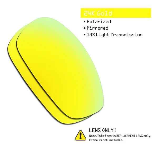 24K Gold-ShieldCoat SmartVLT поляризованные Сменные линзы для Окли Сплит солнечные очки к куртке-несколько вариантов - Цвет линз: 24K Gold-ShieldCoat