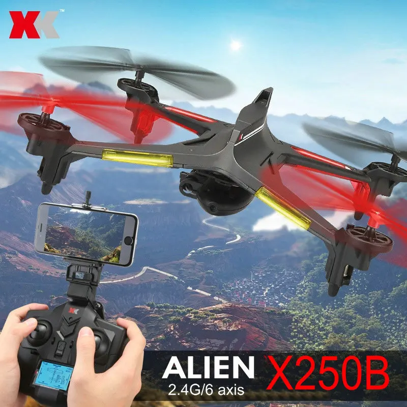 WL Новый 2 4G RC Квадрокоптер XK X250 с WIFI или FPV мини Дрон HD 720P камерой розничной цветной