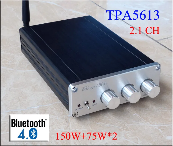 Bluetooth 4 0 Класс D TAS5613 HIFI Цифровой усилитель мощности 150 Вт + 75WX2 стерео 2 1 канальный