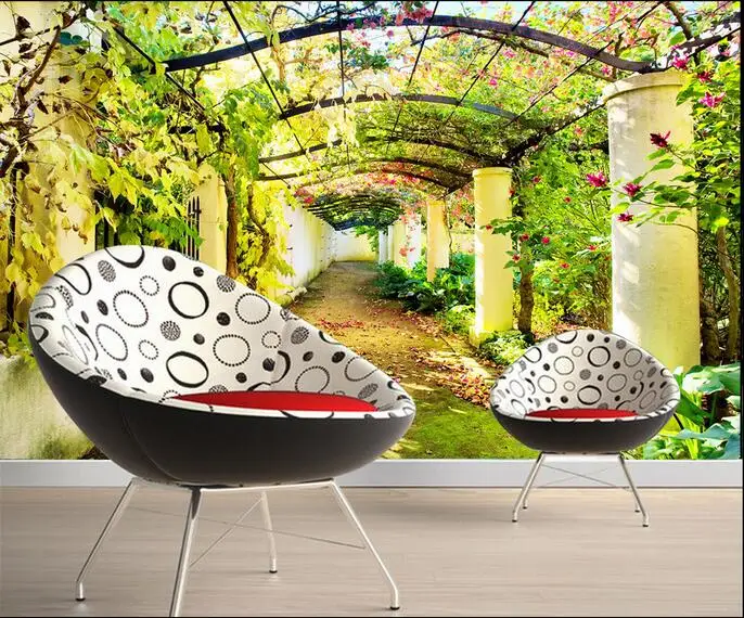 3d обои на заказ фото Нетканая Настенная Наклейка Hd цветок дверь картина для