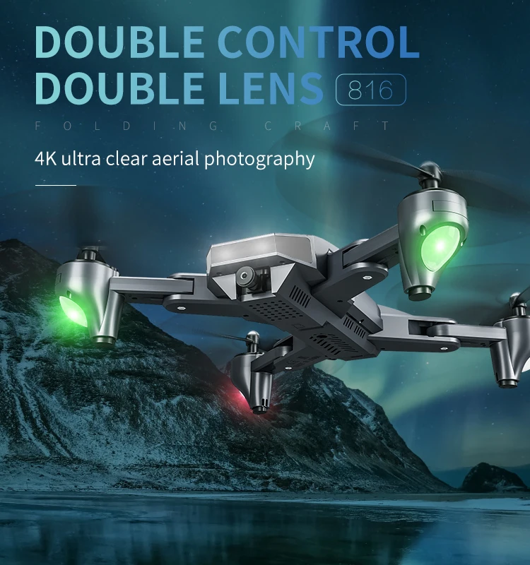 Visuo XS816 RC Drone 4K 1080P Двойная камера WIFI FPV Дроны Съемка жестов Профессиональный селфи Drone VS XS809HW XS809S E58 SG106