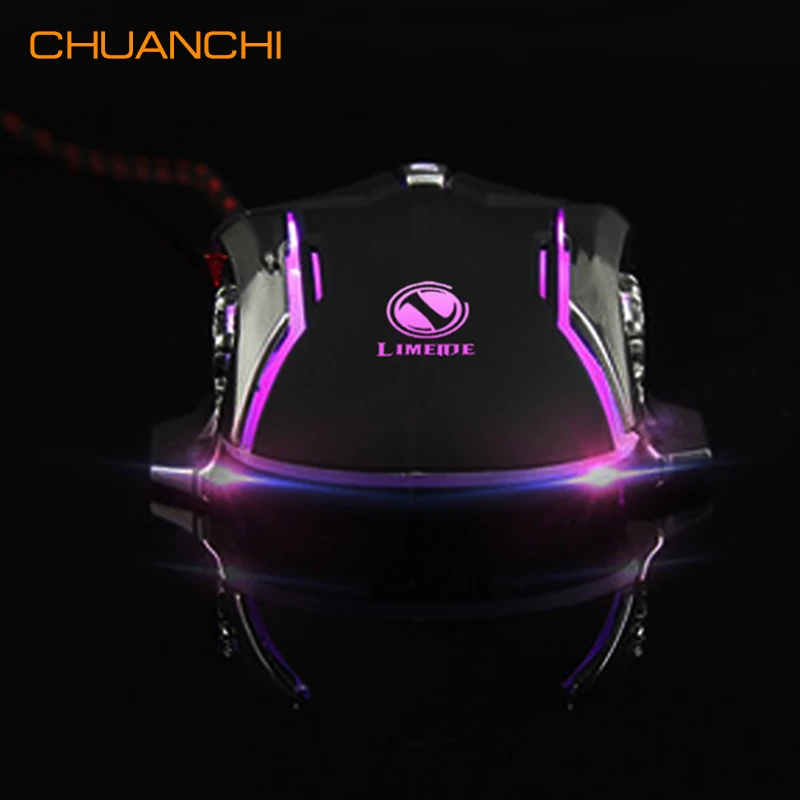 Игровая мышь геймер Проводная компьютерная Mause для Pro gamer 2400 точек/дюйм 6 кнопок LED