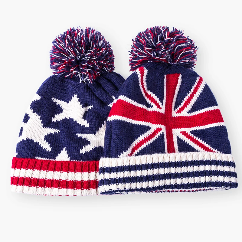 Модная зимняя женская шапка Skullies Beanies, вязаная шапка с меховым помпоном для мальчиков и девочек, теплая шапка для мужчин и женщин, Классические мужские шапки унисекс