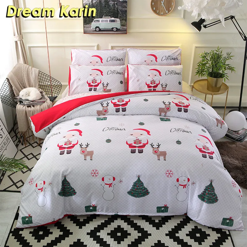 Мечта Карин мультфильм постельные принадлежности набор для детей Санта Клаус
