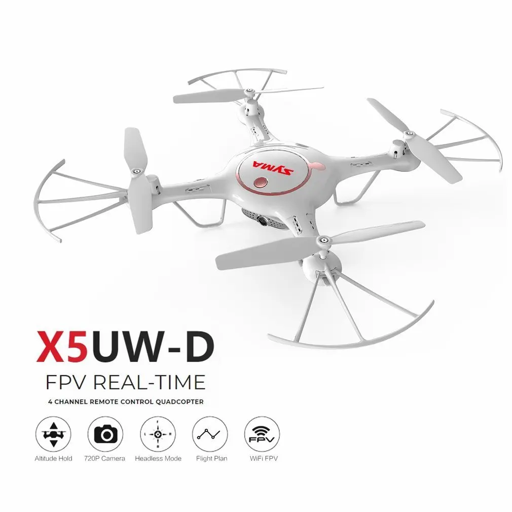 Оригинальный Syma X5UW D Wi Fi FPV Регулируемая 720 P HD камера RTF оптический поток