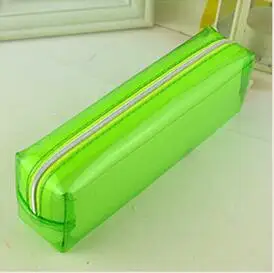 Узкие яркого цвета прозрачные пеналы для школьниц Kawaii lapis escolar astuccio scuola pencilcase - Цвет: pencil case