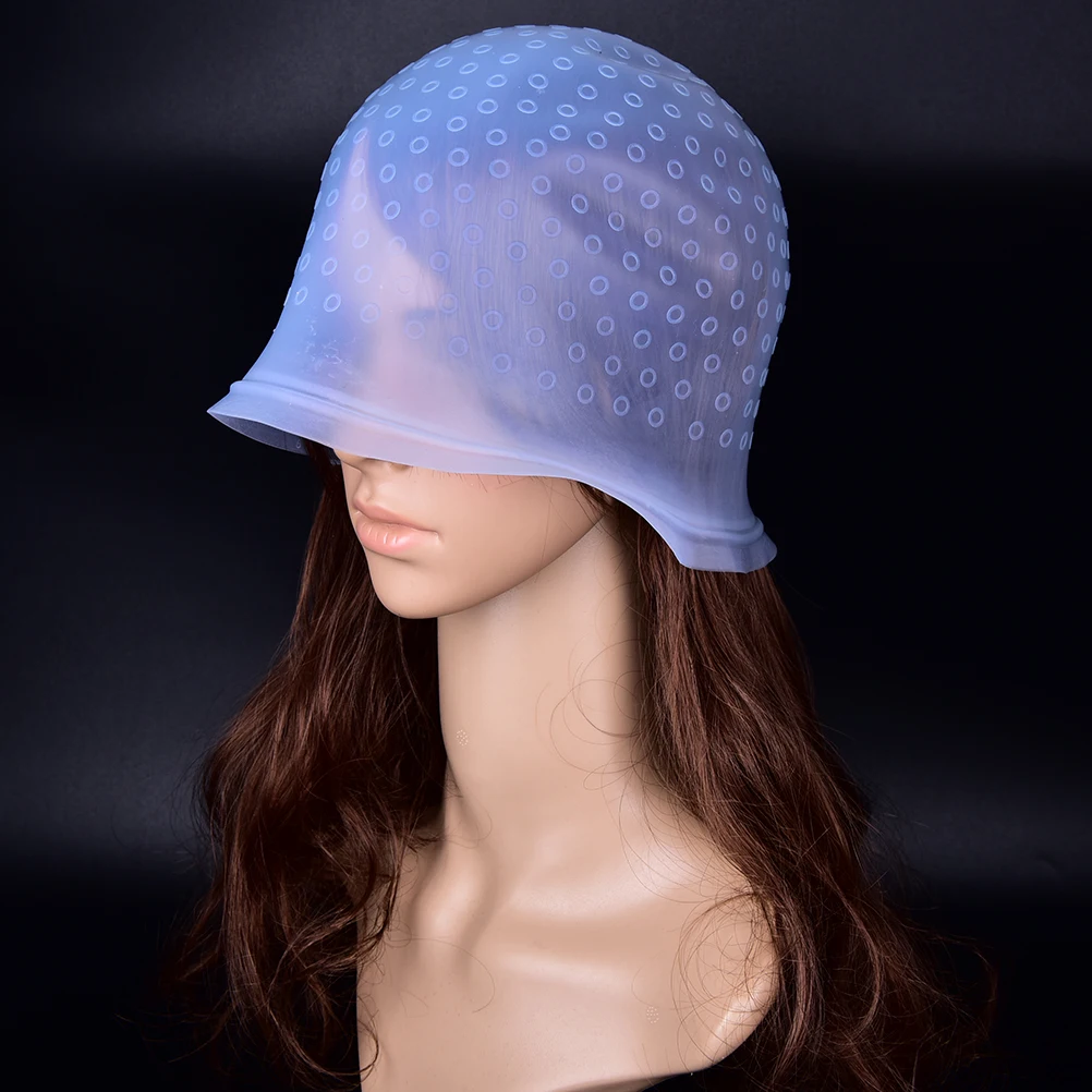 Силиконовая шапочка для окрашивания волос с иглой|dye cap|hair dye caphair coloring cap |