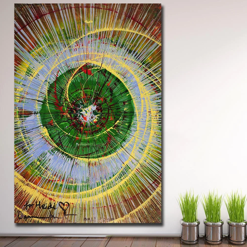 Настенное искусство абстрактная живопись без названия (Spin) холст настенные